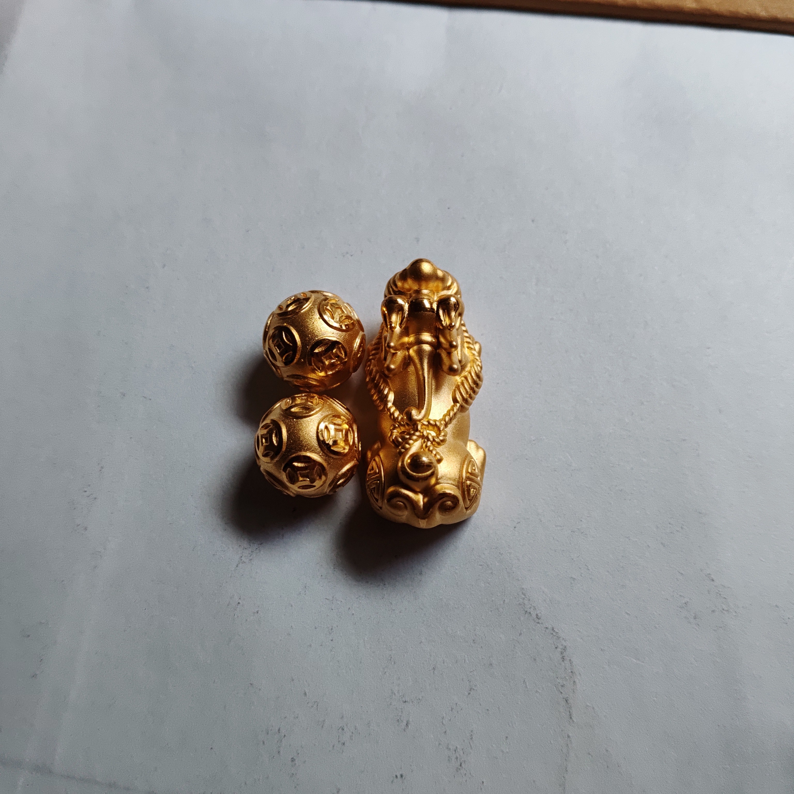 金元宝足金999貔貅珠子首饰