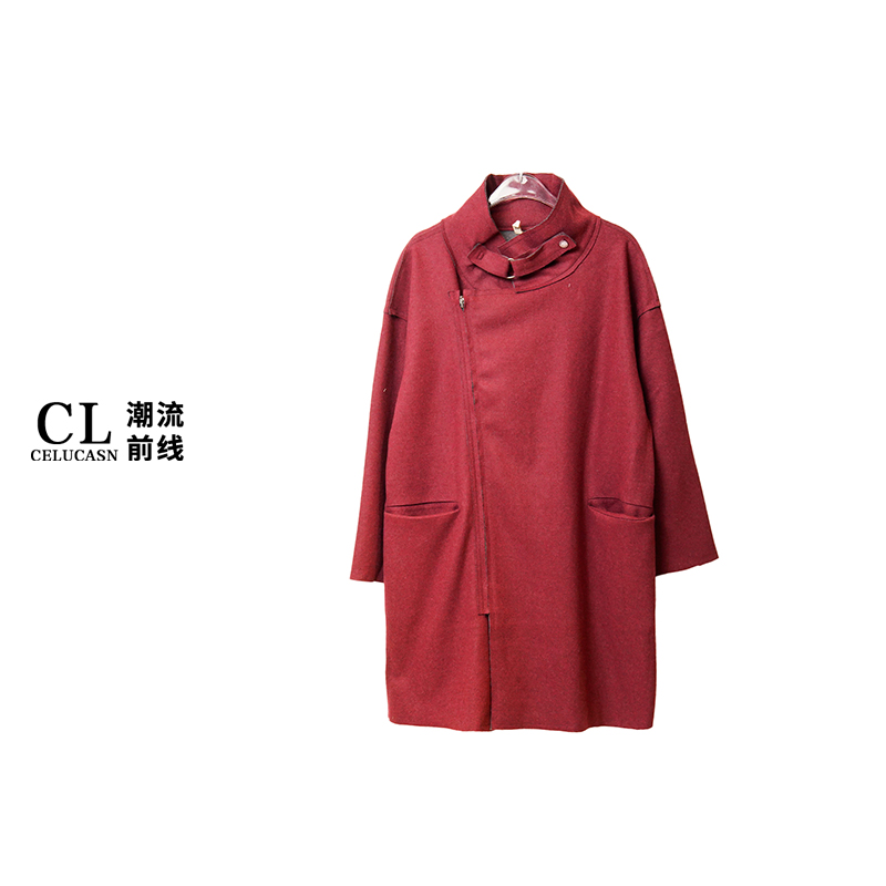 E5TBZ246#新年战袍大衣毛呢外套女冬季韩系中长款温柔风
