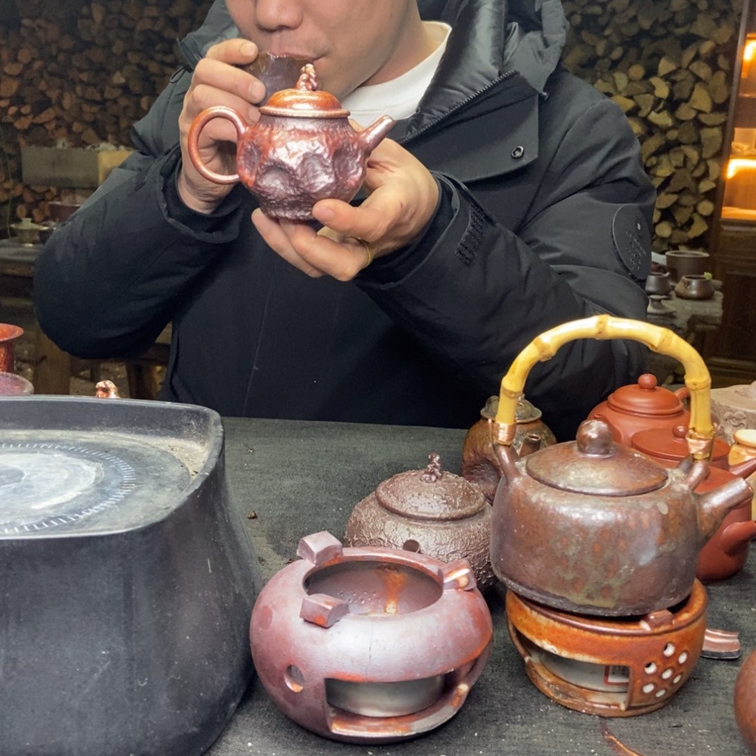 紫砂手工纯手工手捏紫砂