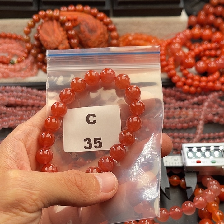 南红玛瑙未镶嵌多样性发货默认微瑕称重10mm