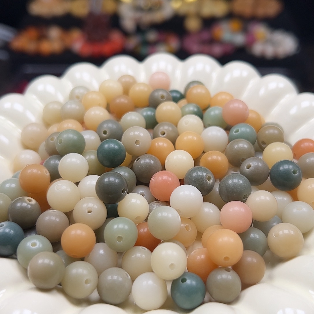 菩提根/象牙果手串卡10多宝圆110颗