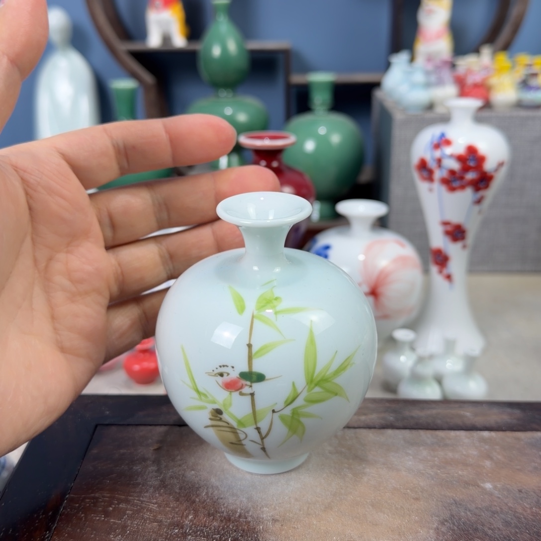 陶瓷手工小花器摆件