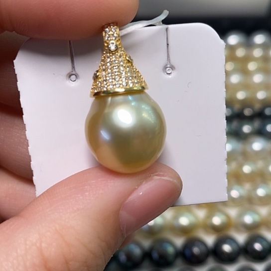 海水珍珠颈饰银S925镶嵌14.39