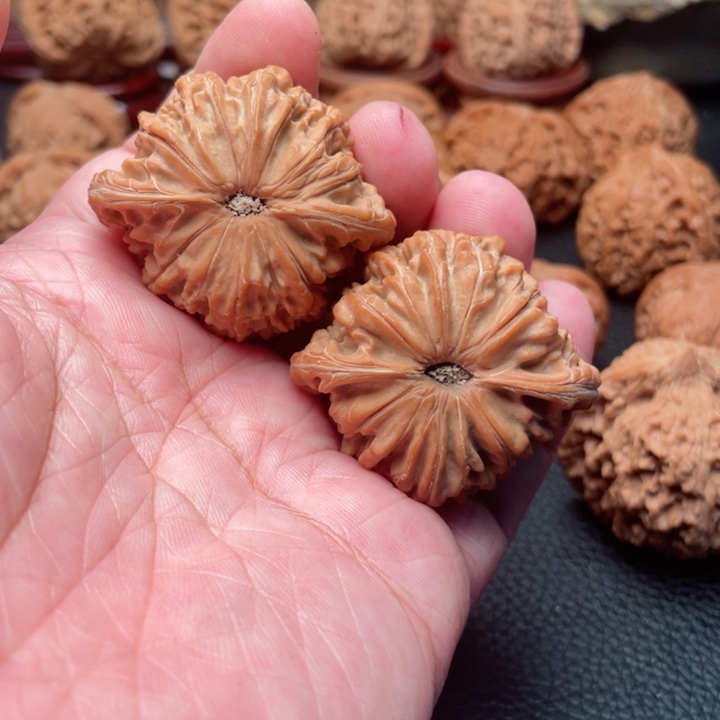 文玩核桃把件?****i43全品山地磨盘蝴蝶磨