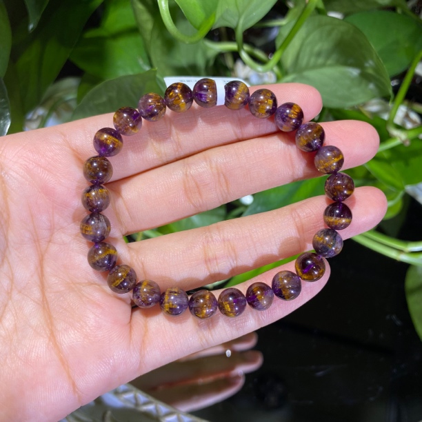 极光二三紫钛单圈7mm左右水晶手串