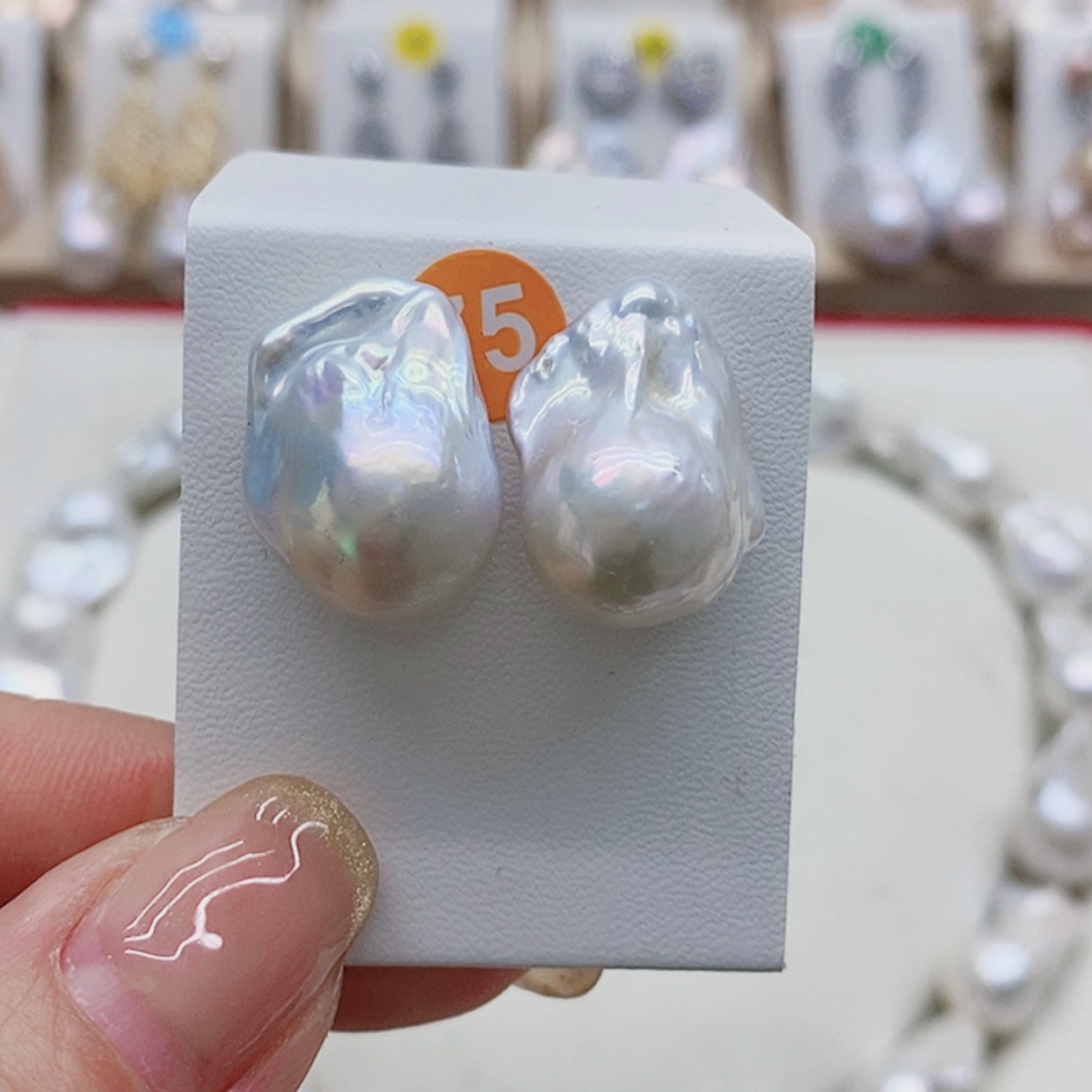 【闪购商品】淡水珍珠耳饰银S925镶嵌