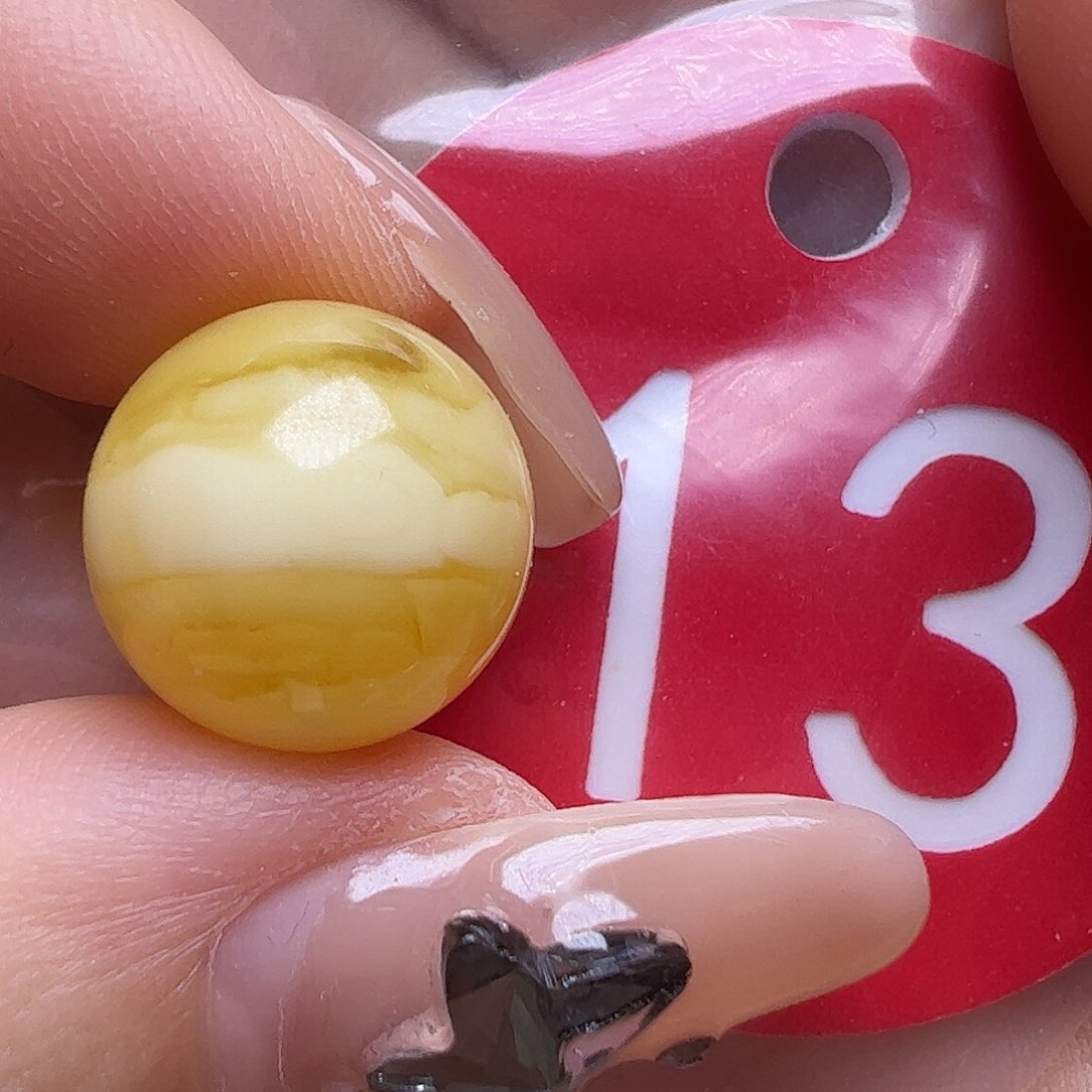 蜜蜡未镶嵌珠宝奇石12.6mm虎皮圆珠