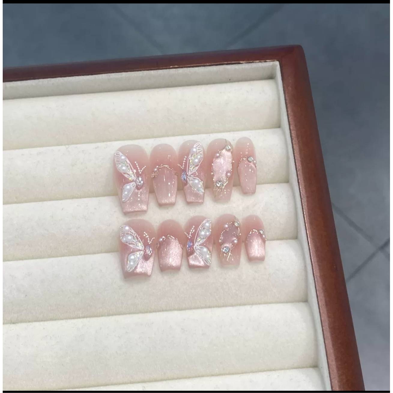 【蝶仙子】纯手工穿戴甲高端定制美甲贴片