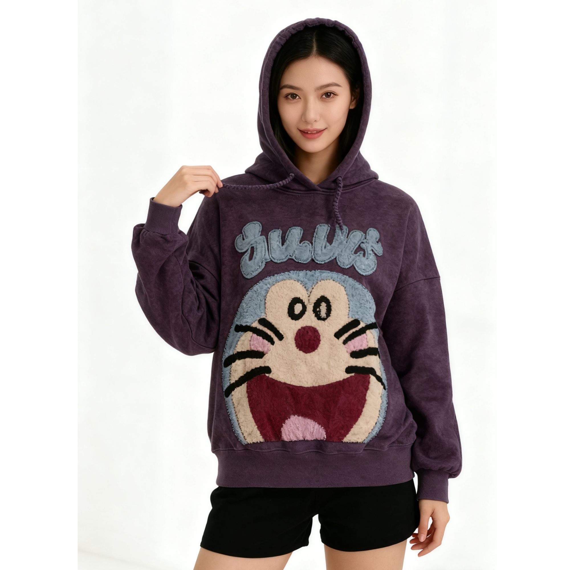 小萍【外套卫衣】重工2025年秋冬新款卡通时尚爆款百搭宽松休闲上衣