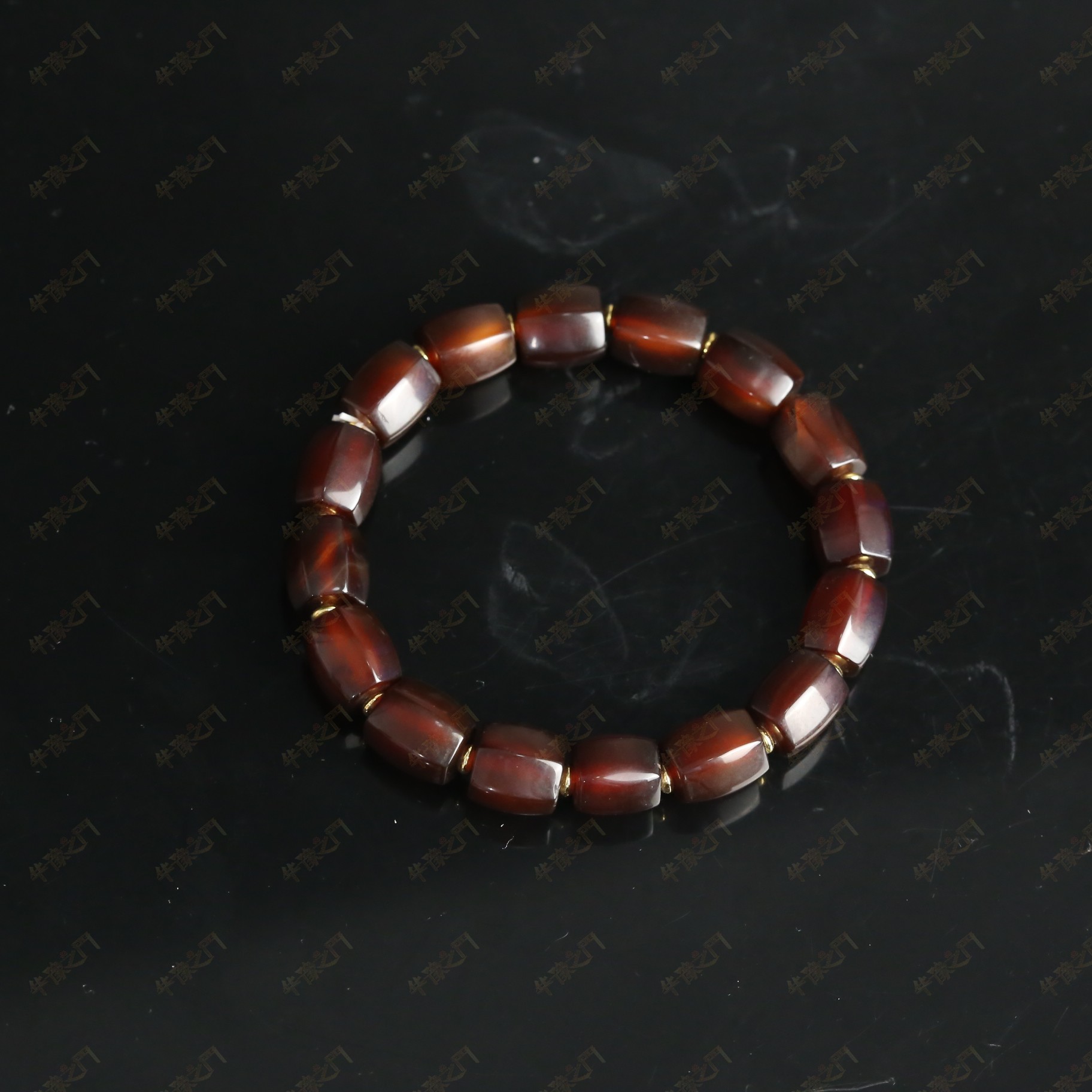 十九世纪糖色多楞手串【文物宝库】ABS251111011