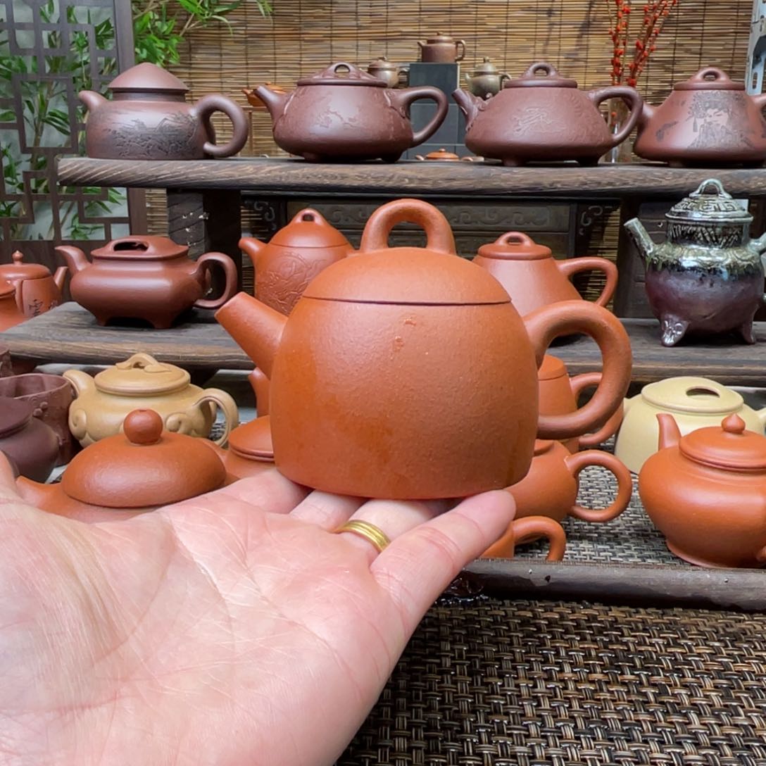 紫砂茶壶宜兴原矿紫砂手工制150