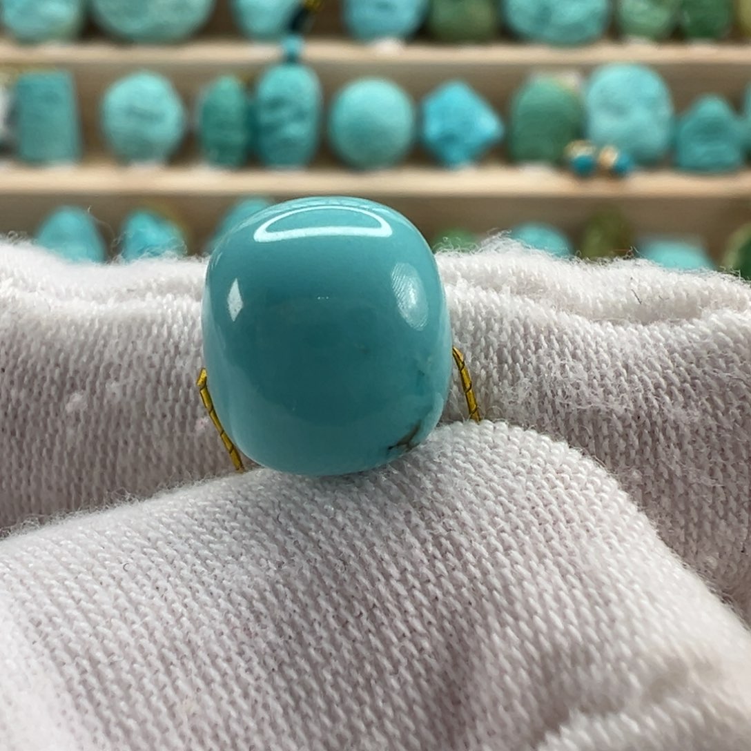 未镶嵌绿松石老型珠10.5x9.3mm