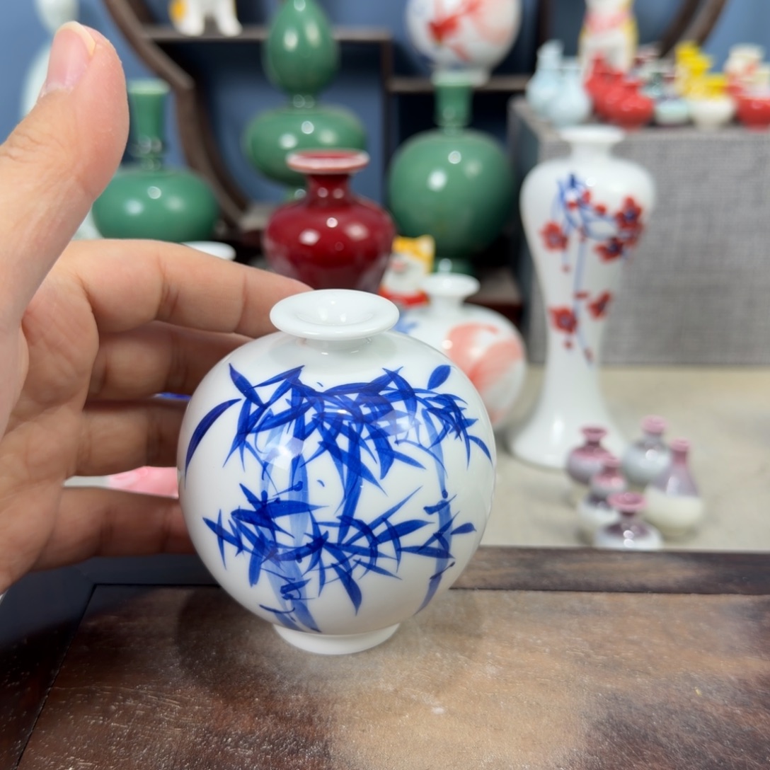 陶瓷手工小花器摆件