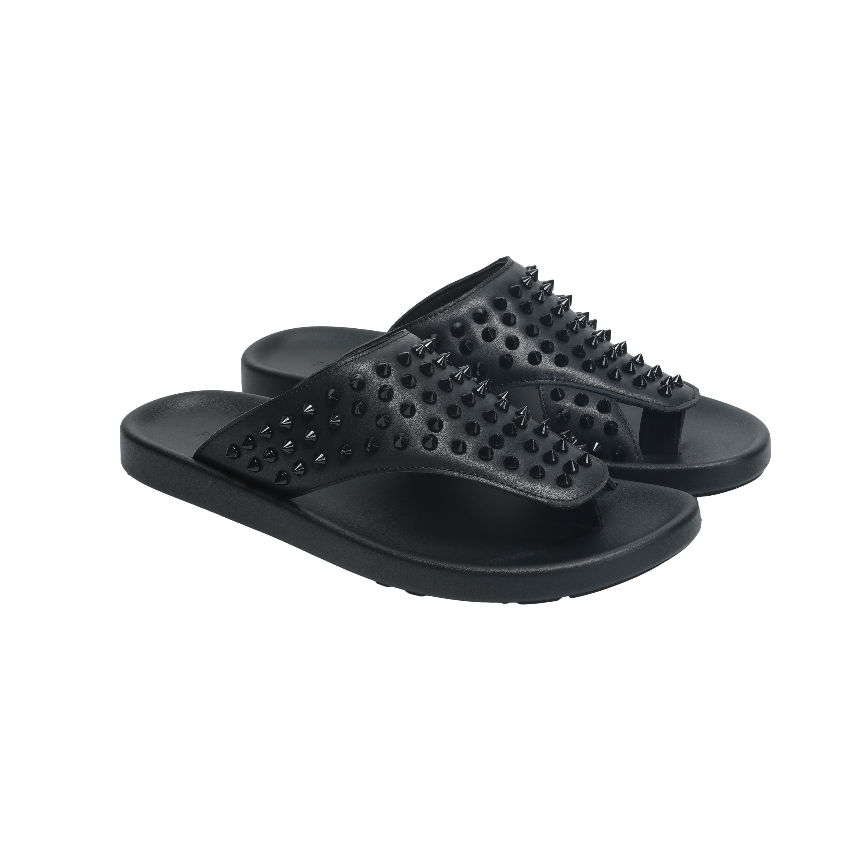 经典时尚男士百搭烫钻厚底轻奢四季拖鞋黑色潮鞋拖鞋人字拖防滑