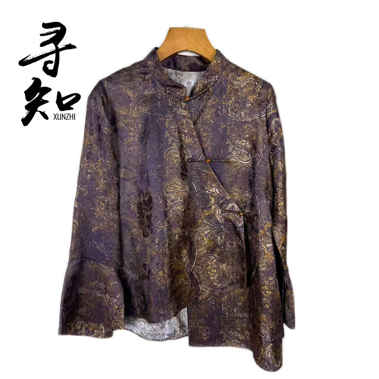 寻知·朱总原创设计XZS369F紫金右衽提花外衫