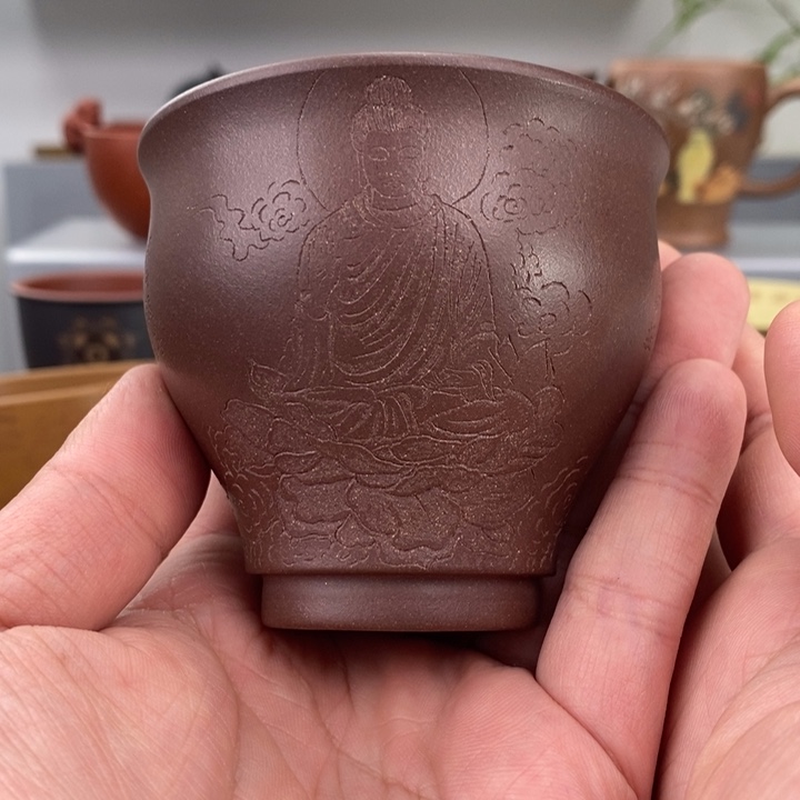 紫砂茶杯宜兴紫砂主人杯