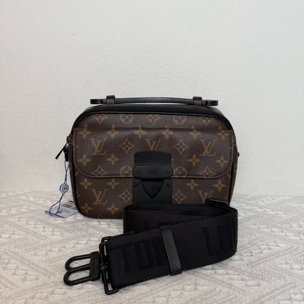 99新 LouisVuitton/路易威登 4463/男士经典芯片款棕老花邮差包