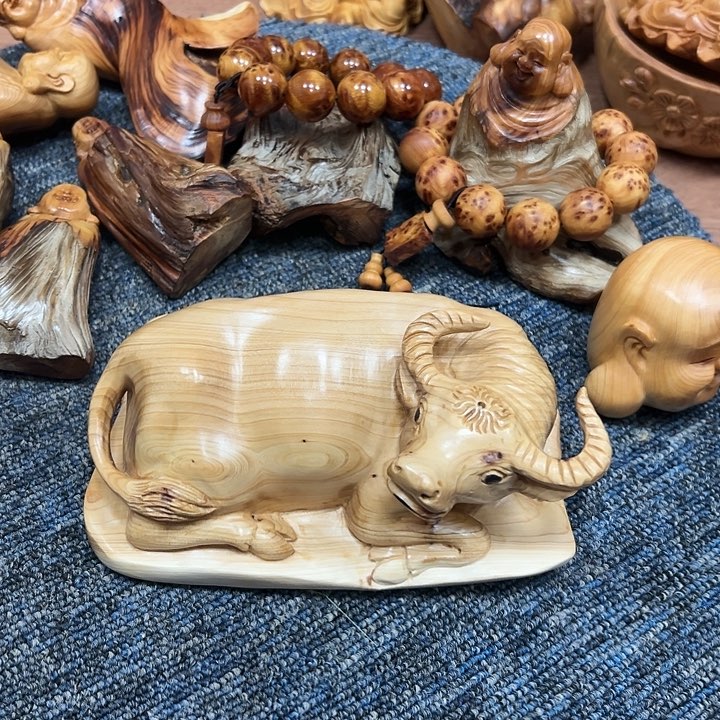 柏木太行崖柏手把摆件