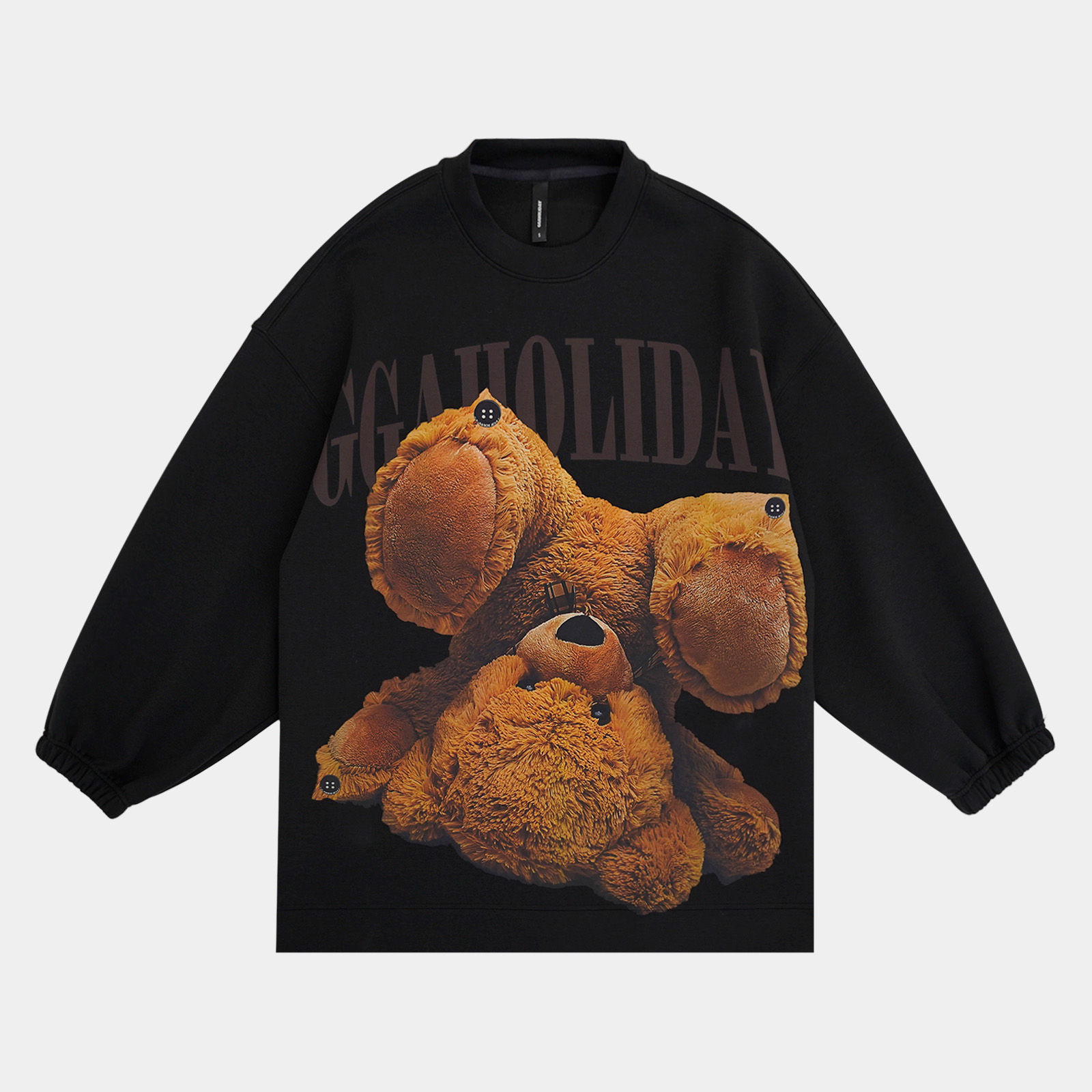 GGAHOLIDAY美式休闲复古宽松印花潮流秋冬长袖加绒卫衣-154292