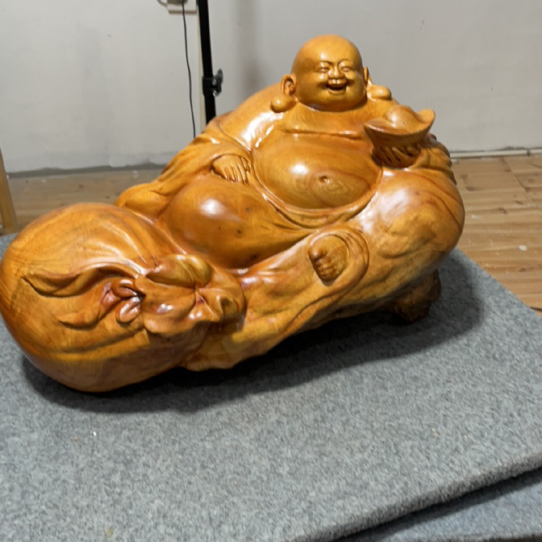 香樟木弥勒佛家庭办公室等摆件