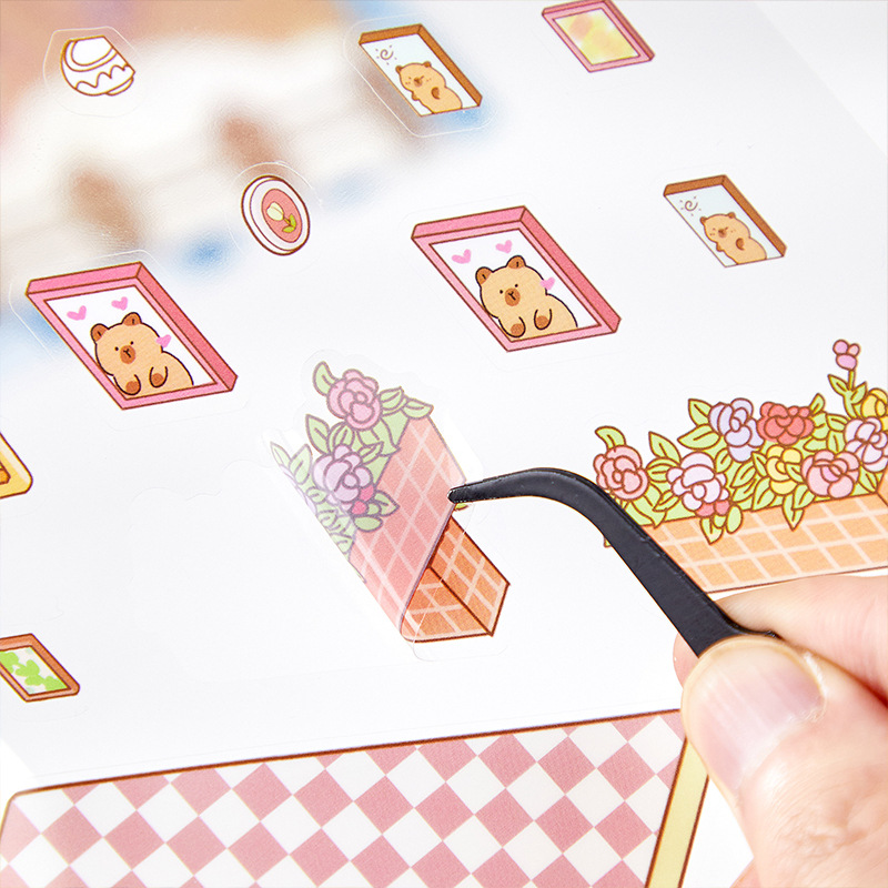 3周岁-6周岁D平造景3D解压趣味张贴纸温馨小屋学生创意礼品拾光造