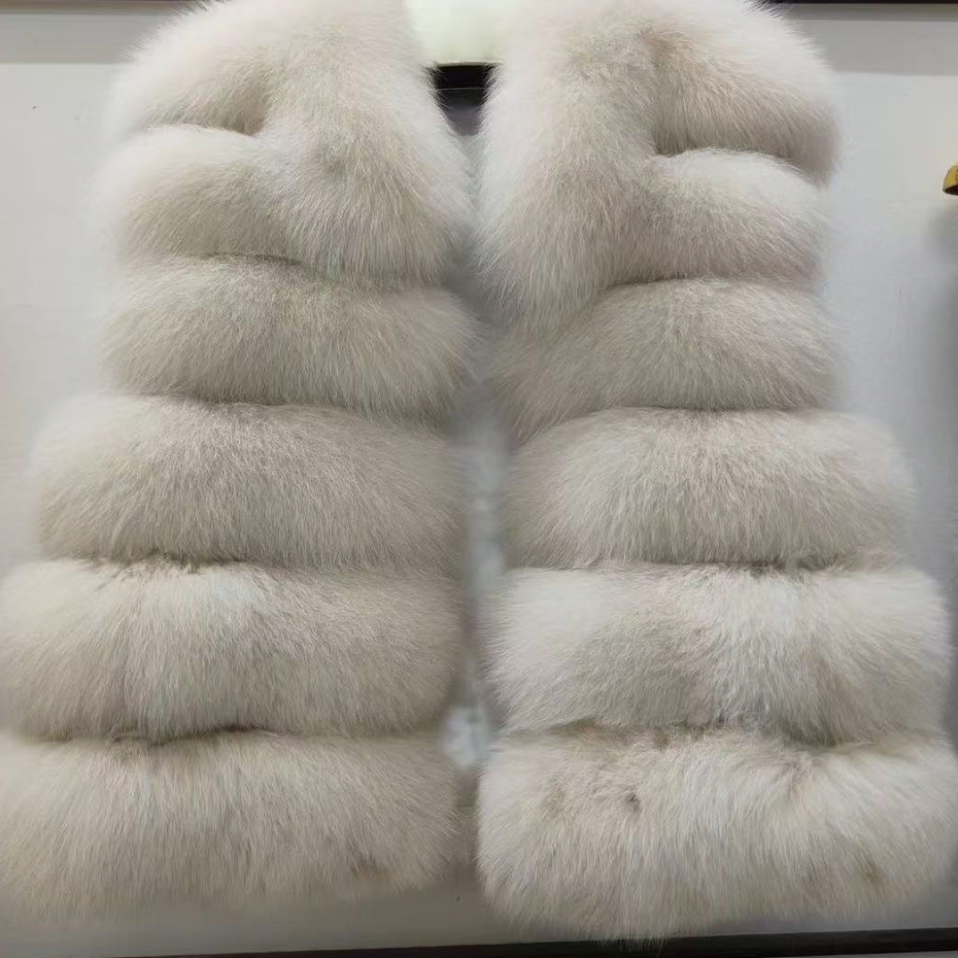 狐狸毛马甲皮草马甲毛毛皮草时尚女装