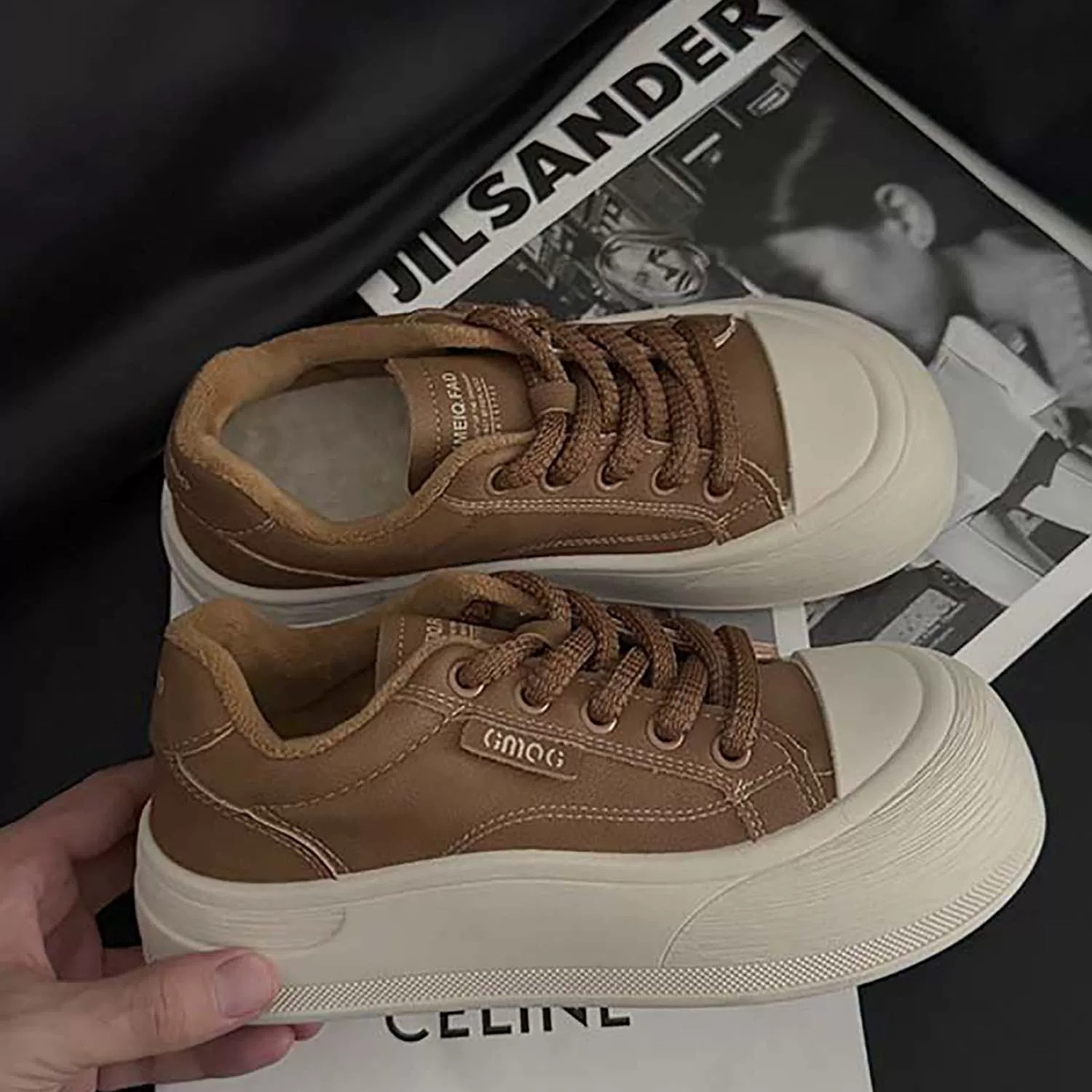 可爱大头厚底加绒休闲面包鞋厚底运动休闲板鞋X-6