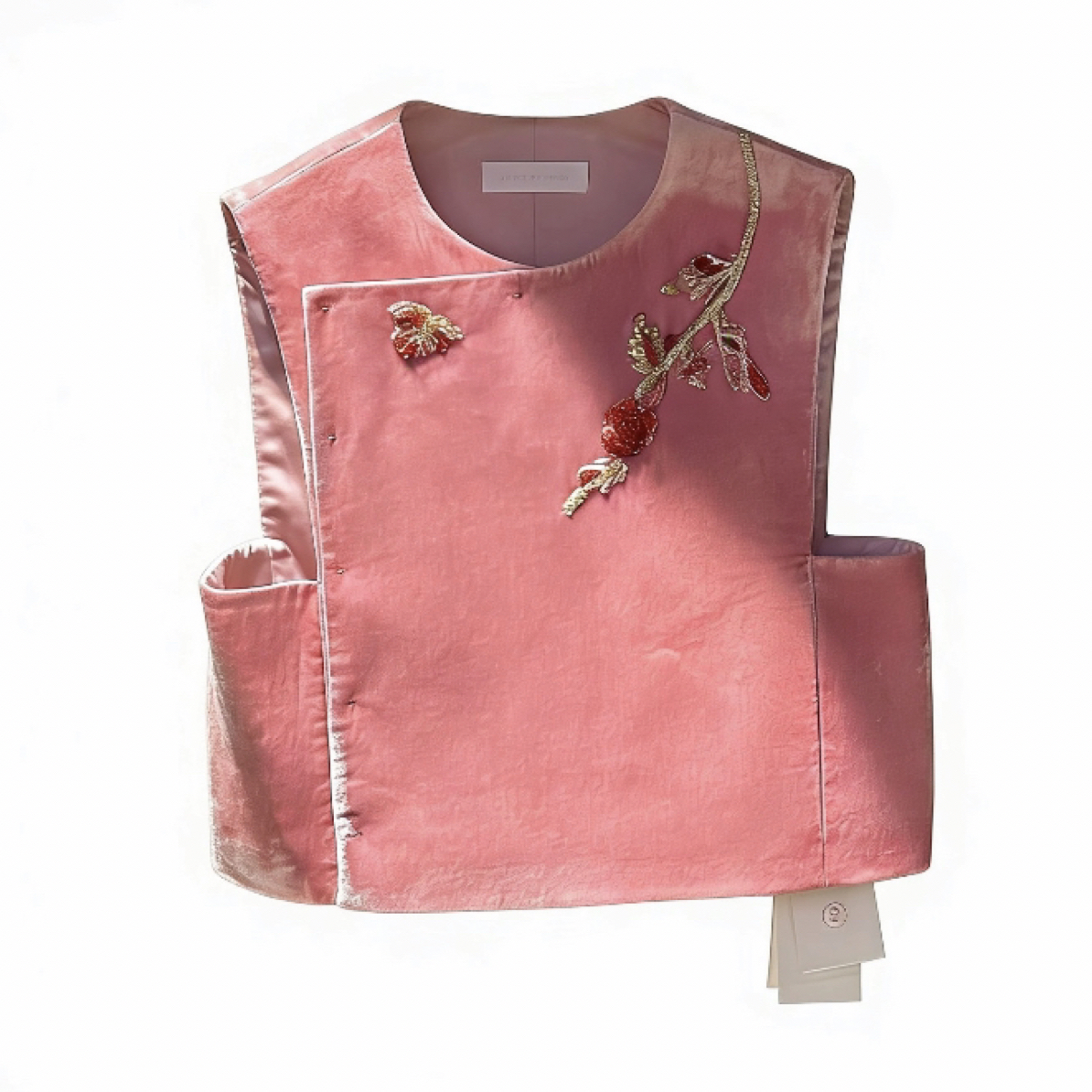 LA MAISON JADE 玉琼 一枝花粉马甲 J26S4548 