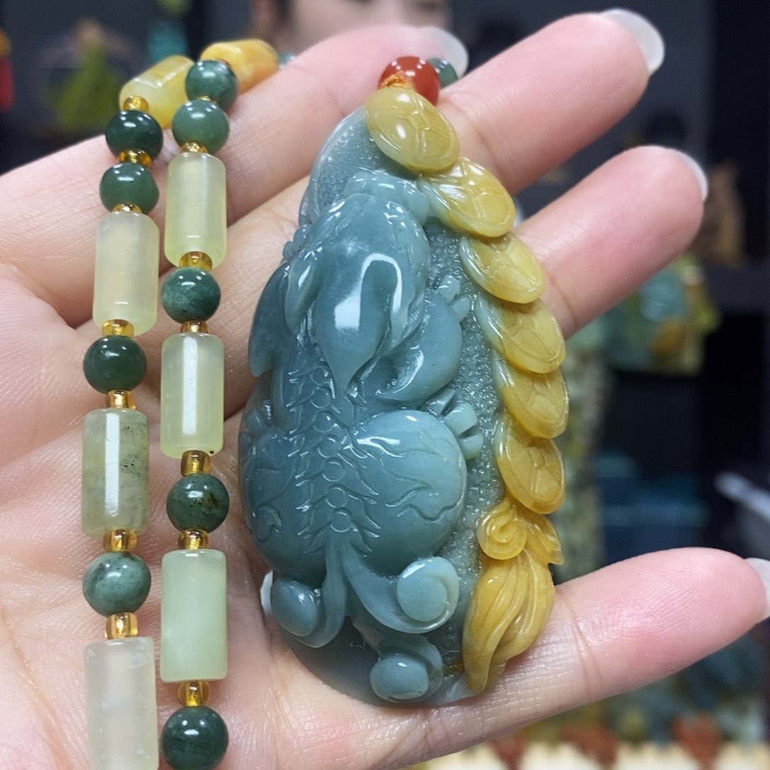 未镶嵌岫玉挂件吊坠项链