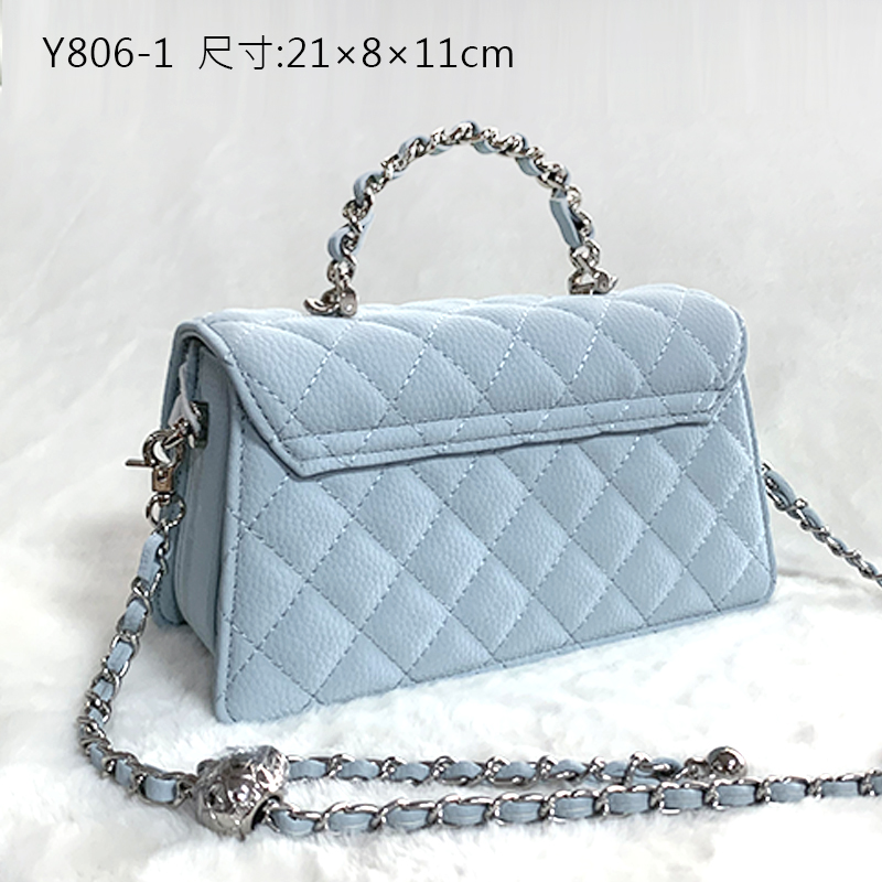 CHENG FENG 2025夏季新款 小香风手提梯形包Y806-1小苍蓝（配礼盒）