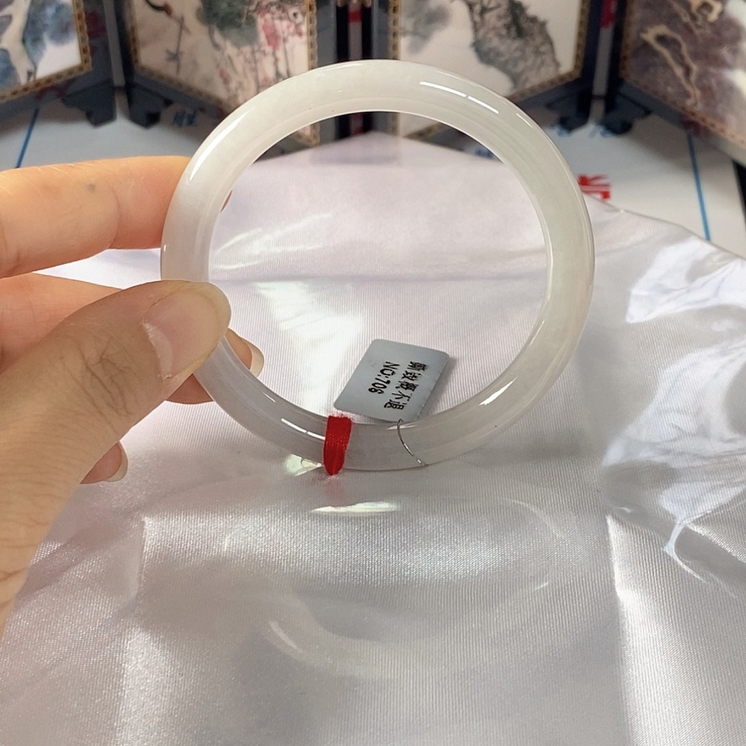 翡翠未镶嵌手镯53.8