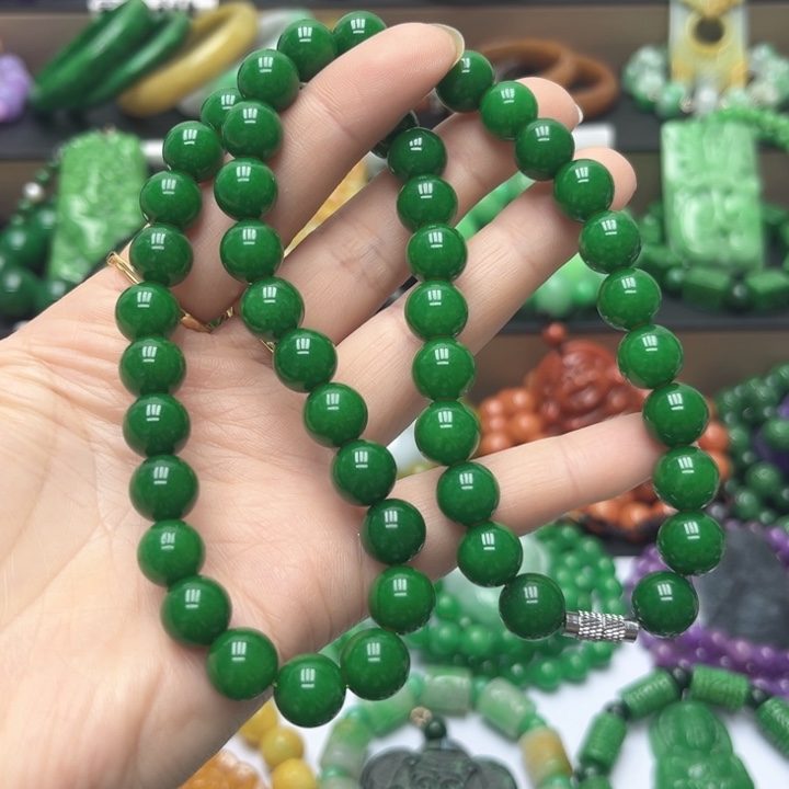 翡翠未镶嵌颈饰项链53