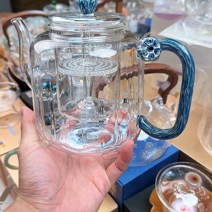 禾器黛蓝莲君壶一体式内胆