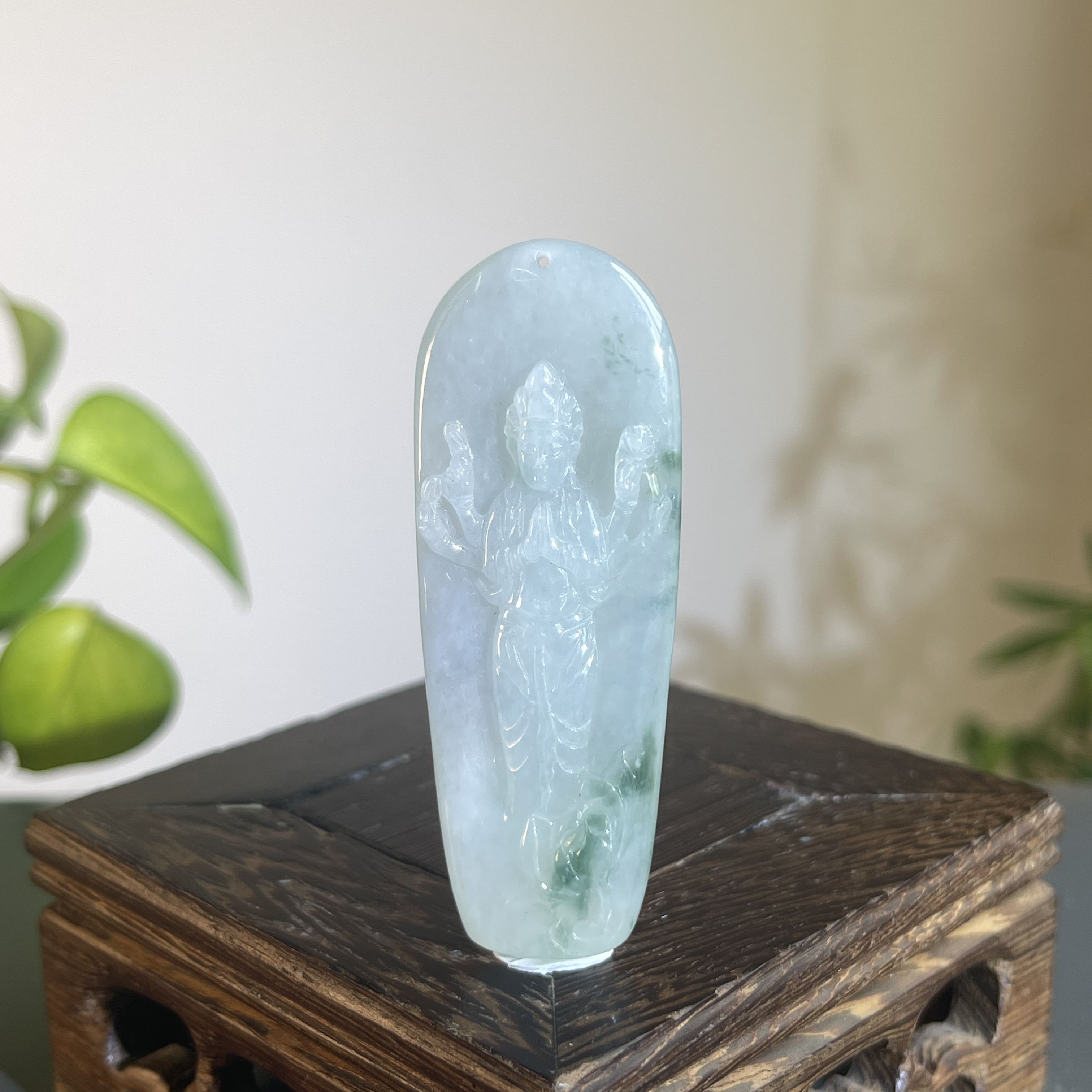 JTW21-58 天然缅甸翡翠A货 六臂观音