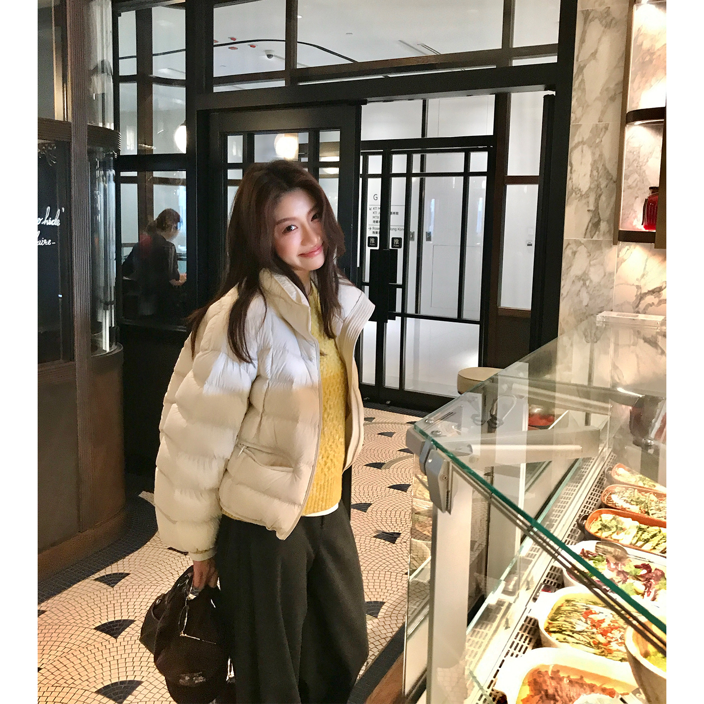 【ALONESAVOR】龍喜儿 排骨精秋冬保暖90白鹅绒羽绒服立领V024