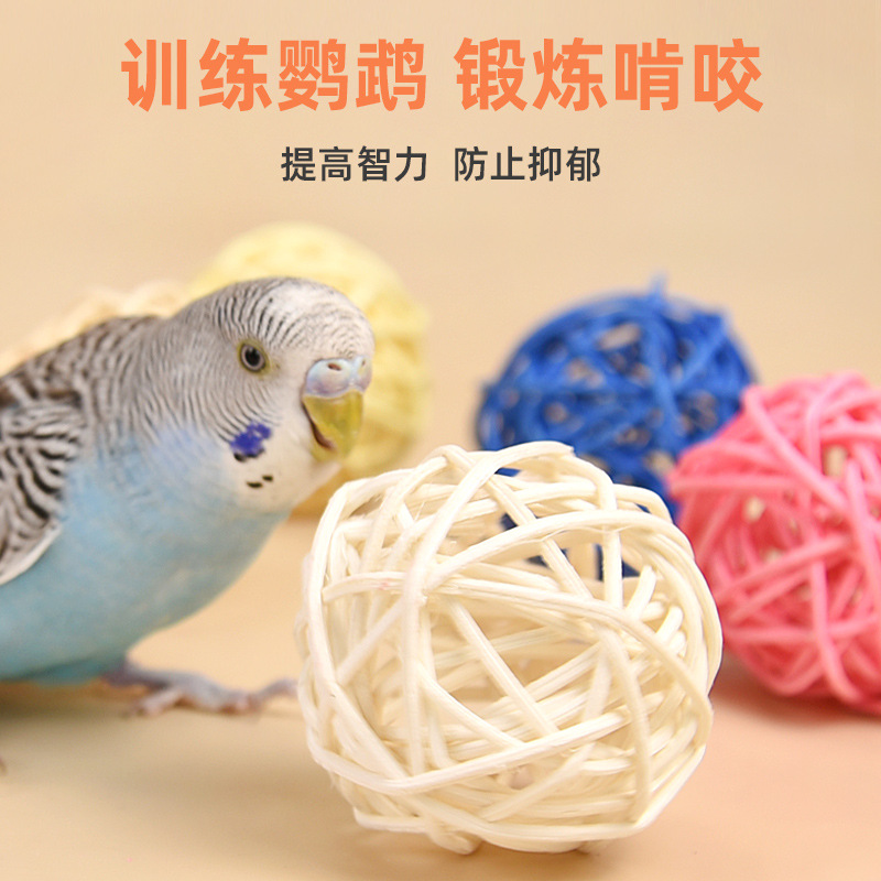 鹦鹉藤球玩具训练磨牙互动玩具虎皮玄风鹦鹉啃咬玩具鸟用品大全