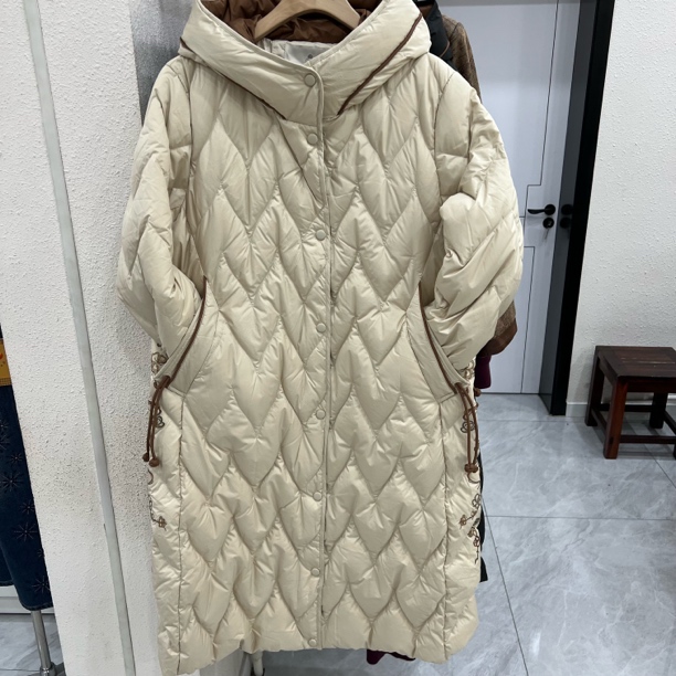 2025秋冬新品6522时尚休闲百搭连帽长款外套