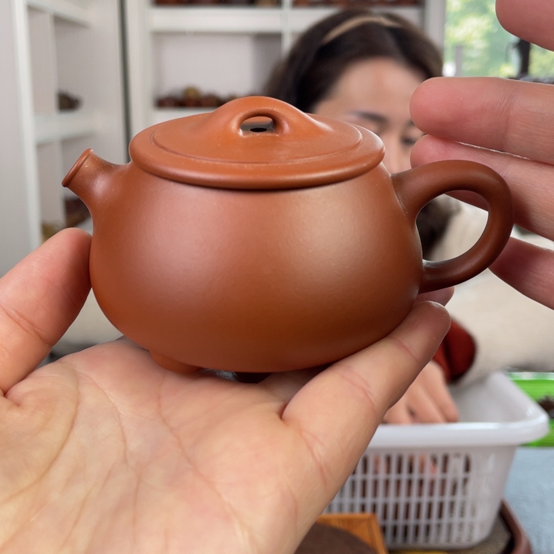 紫砂茶壶朱泥憨瓢160cc