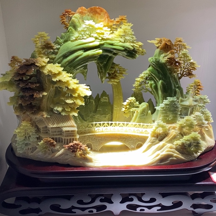 未镶嵌蛇纹石玉（覆膜）珠宝奇石