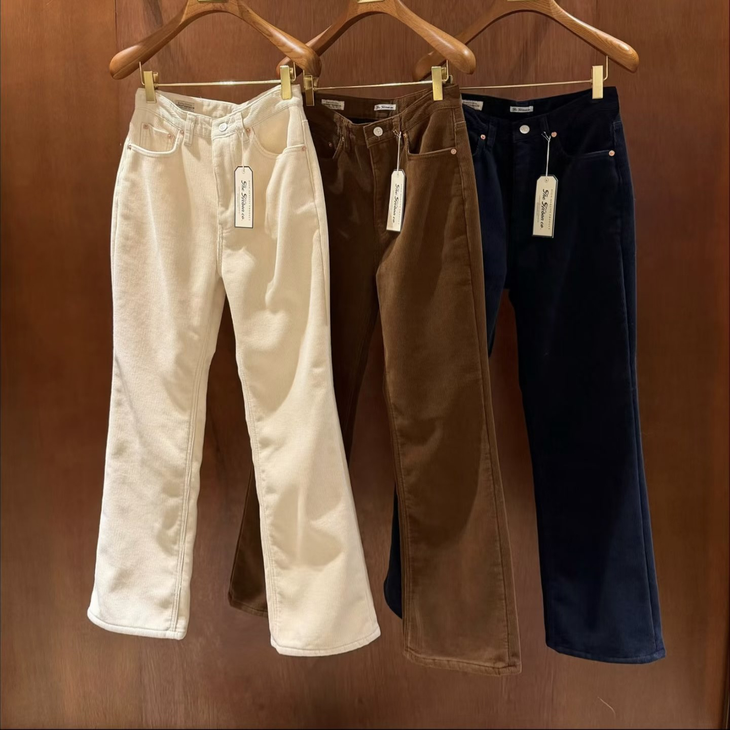 韩国东大门赫本灯芯绒加绒休闲裤