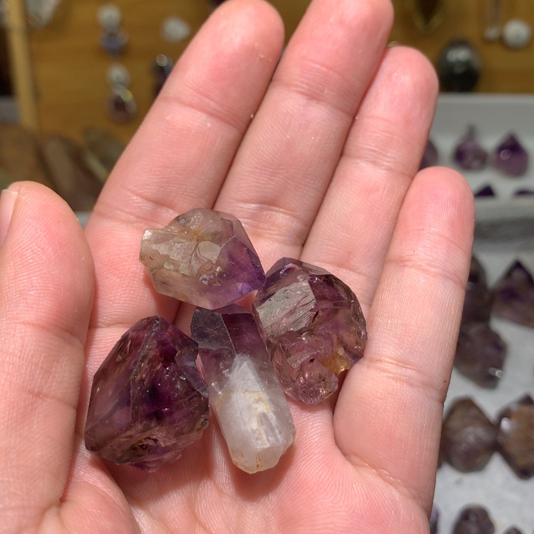 水晶超七紫水晶未镶嵌梦**芊