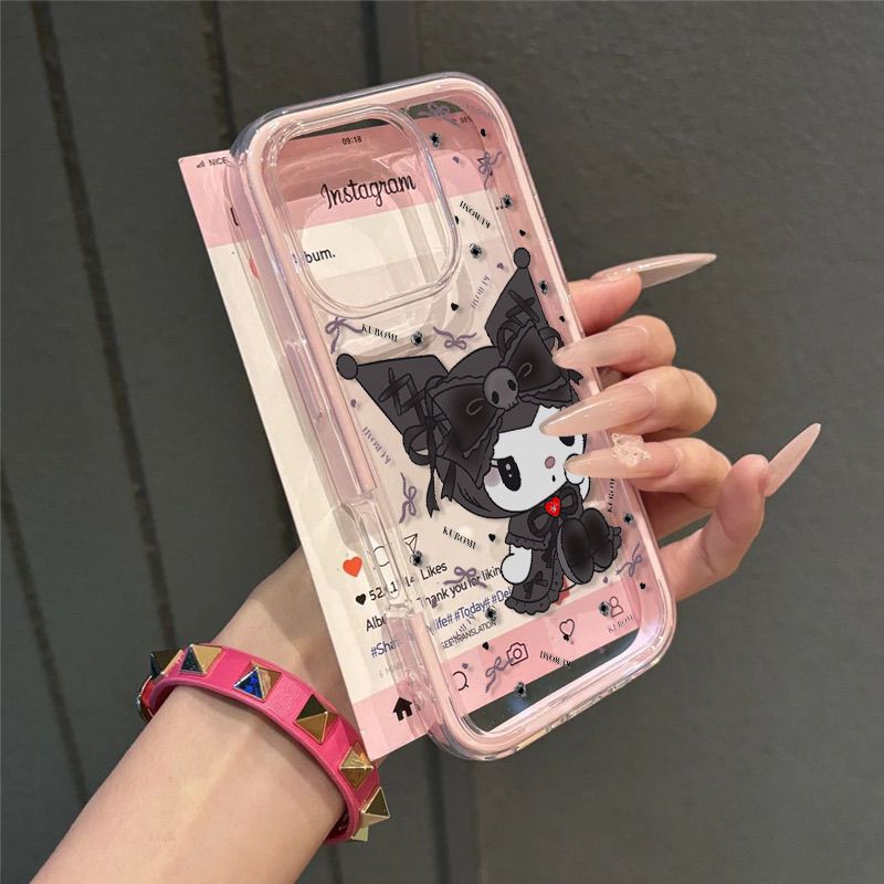 蝴蝶结库洛米适用苹果17/16/15/14/promax全系列及手机壳透明