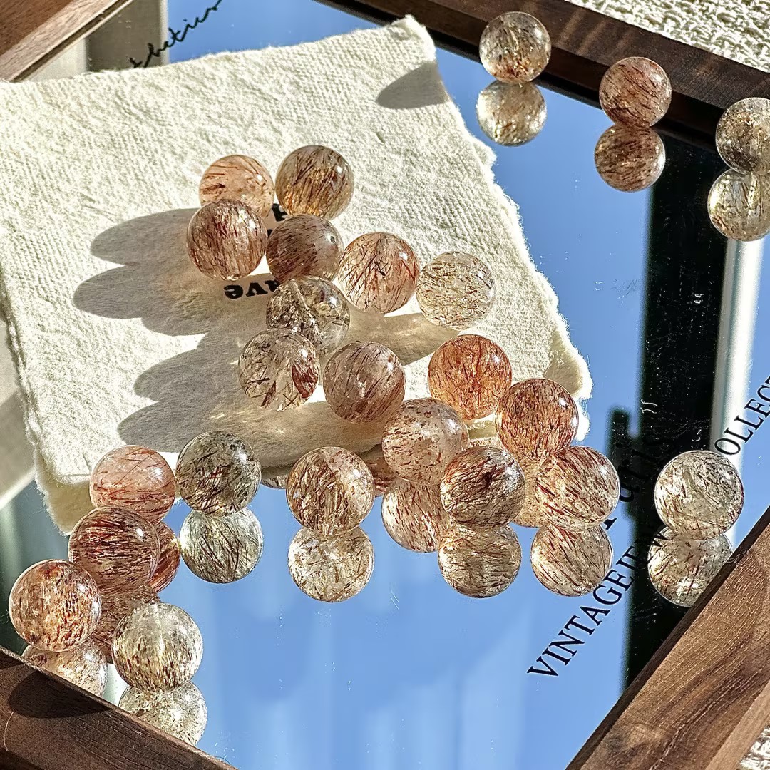 天然黑金超七11-12mm【单颗】DIY配件多样性发一