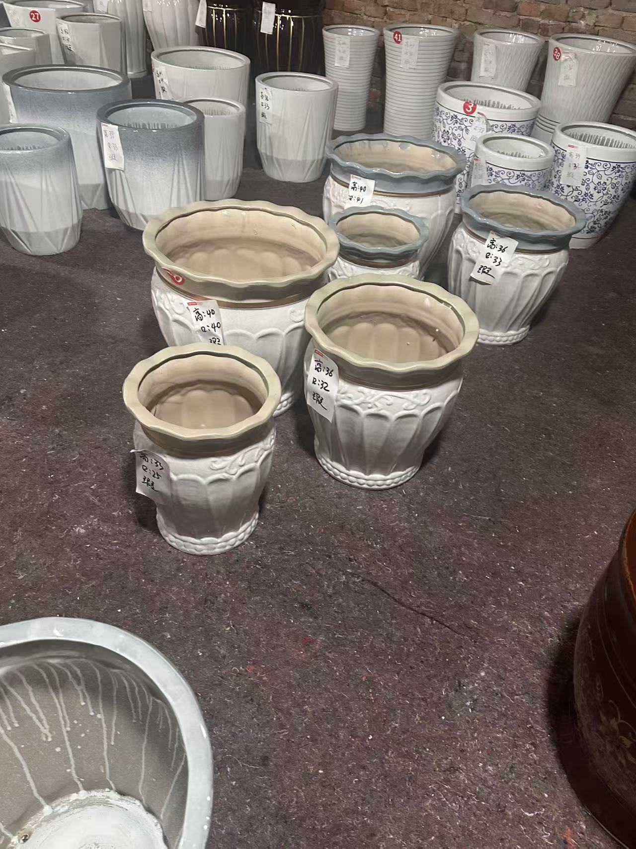 大口径花盆适合室内外多种绿植如发财树栀子花