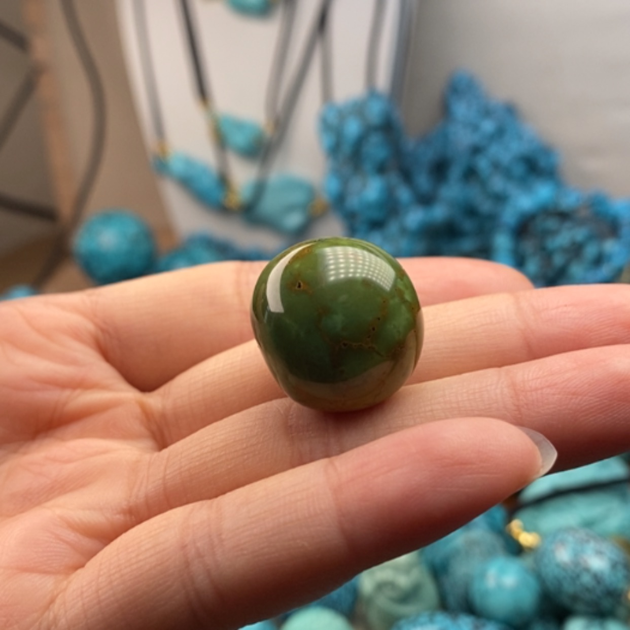 【闪购商品】未镶嵌绿松石珠宝半成品