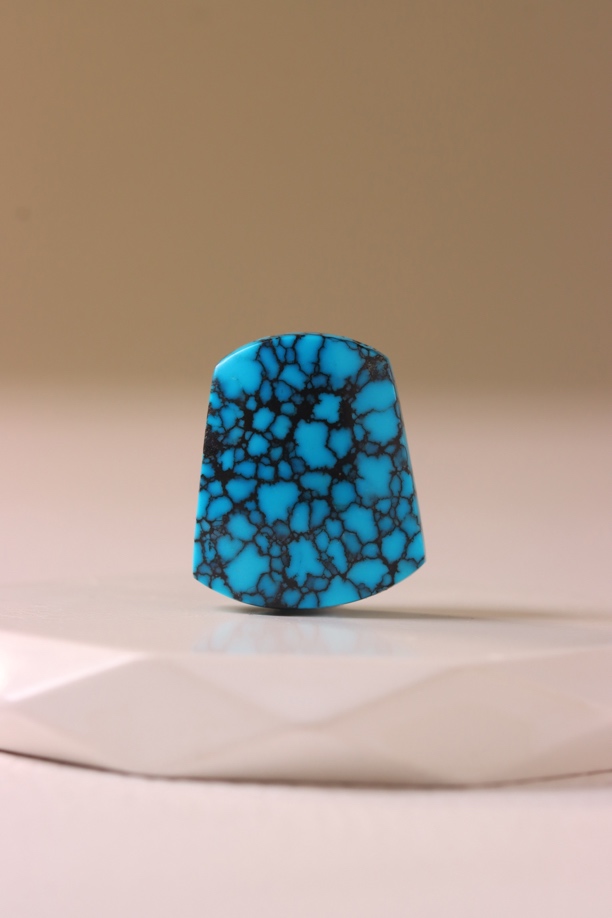 原矿绿松石精美乌兰花平安无事牌，高瓷高色玉化蓝，佩戴佳品