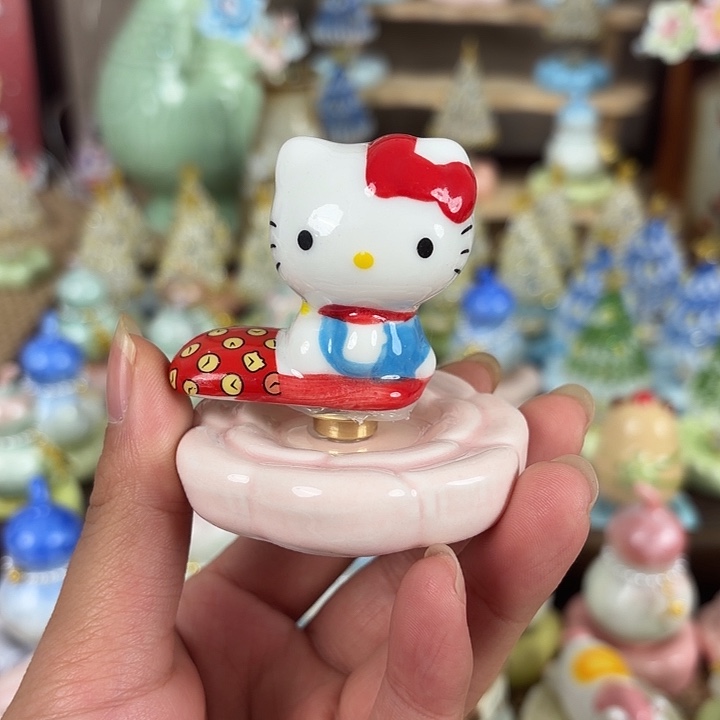 陶瓷猫粉色转转1陶瓷