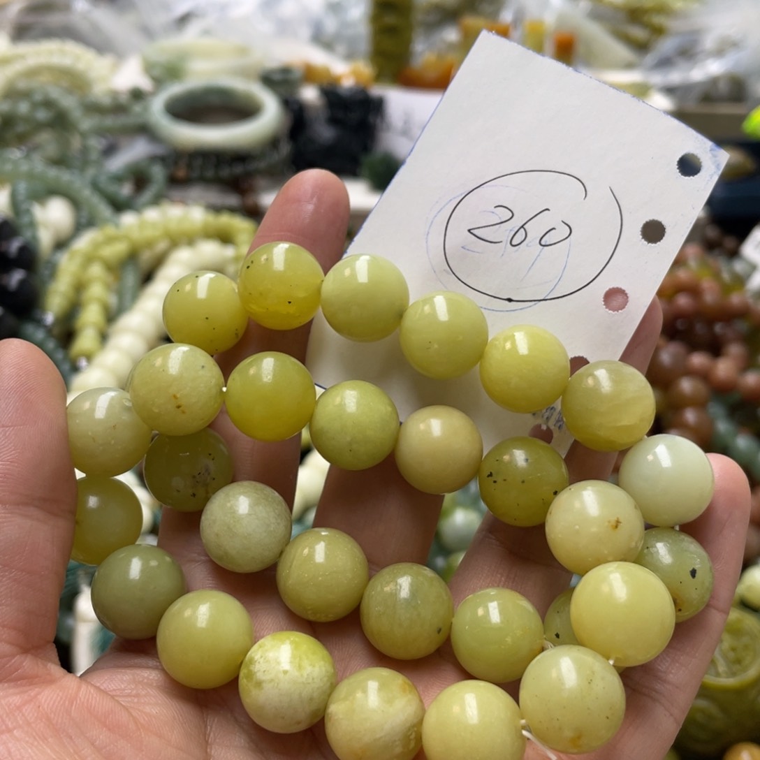 蛇纹石玉手链未镶嵌弋*