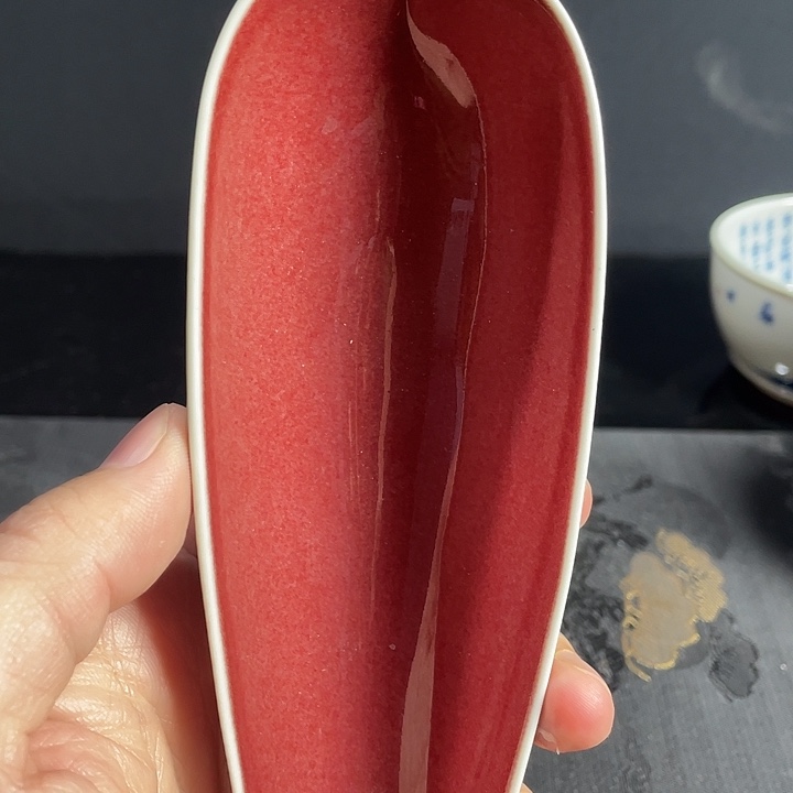 青花釉里红主人杯