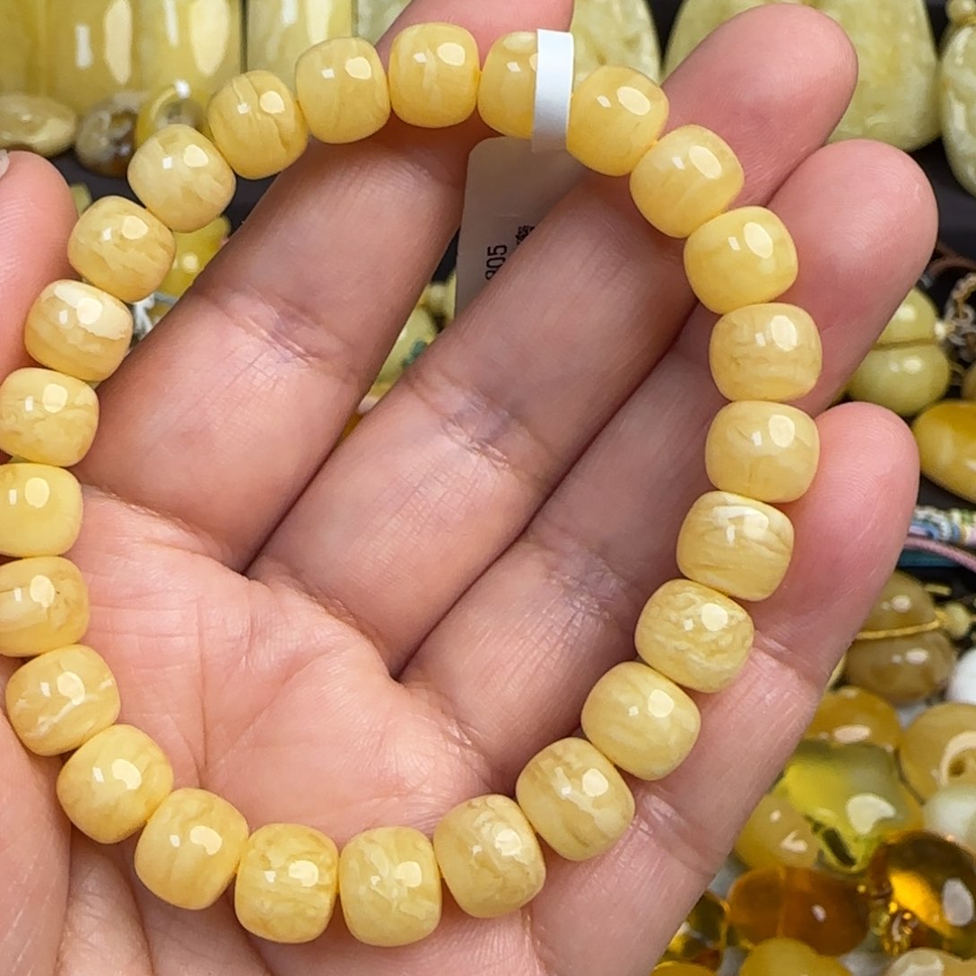 蜜蜡手串未镶嵌天然俄料虎皮妖花蜜蜡手串